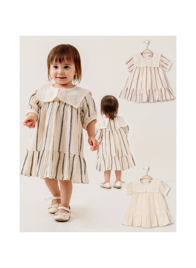 Kids Wear Vintage-Inspired Baby Dress with Ruffle Hem